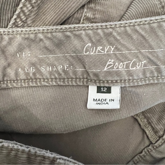 Eddie Bauer Corduroy Women's Curvy Bootcut Pants 12 Khaki Tan Stretch - Picture 5 of 11